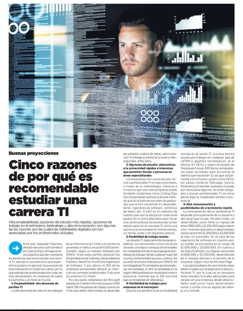 noticia por qué es recomendable estudiar una carrera TI